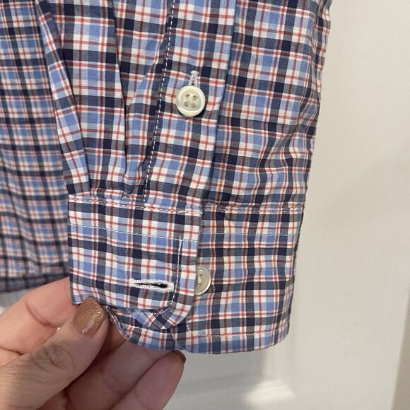 Ralph Lauren‎ Boys Button-Down Shirt Plaid Long Sleeve Red White Blue XL NWT #21 - Picture 5 of 8